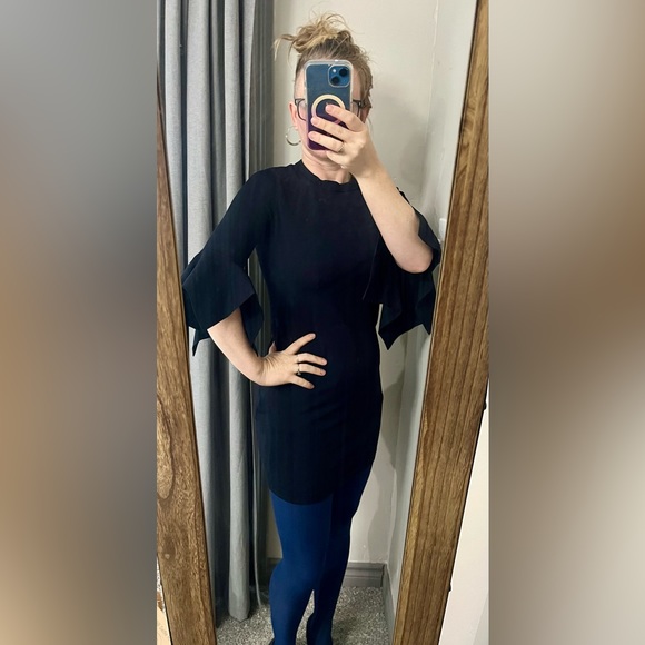 Cos Fitted Navy Dress 0 - Picture 4 of 4